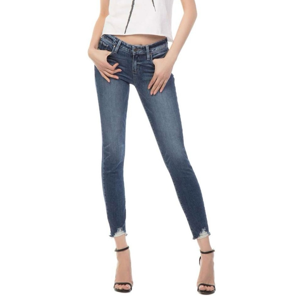 Paige Verdugo Distressed Ankle Skinny Jeans Size 28